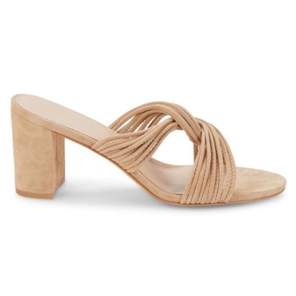 Stuart Weitzman Shoes - NEW Stuart Weitzman Twist Block Heel Suede Sandals 8